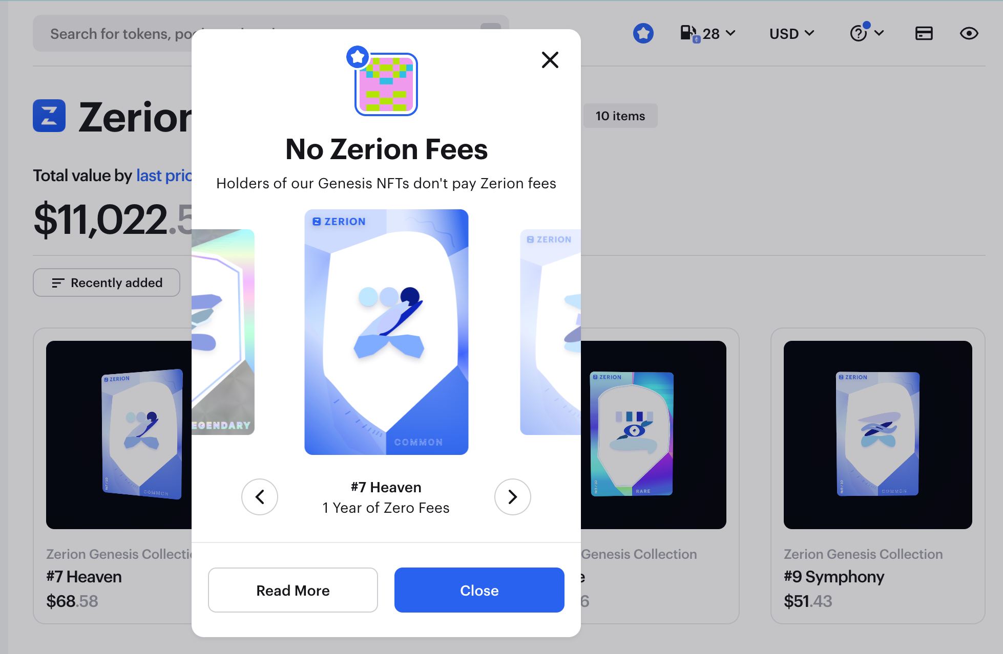 Discounts for Zerion Genesis NFTs