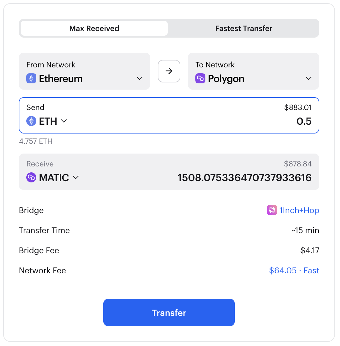 Bridging from Ethereum to Polygon