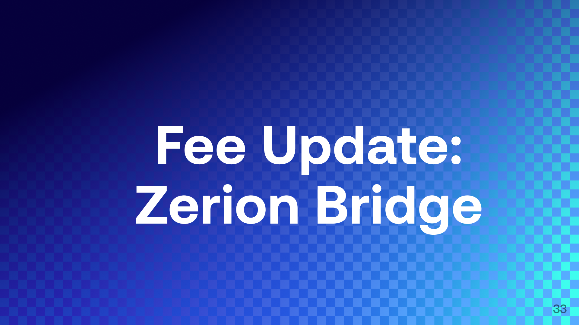 Zerion Fee Update for Bridge