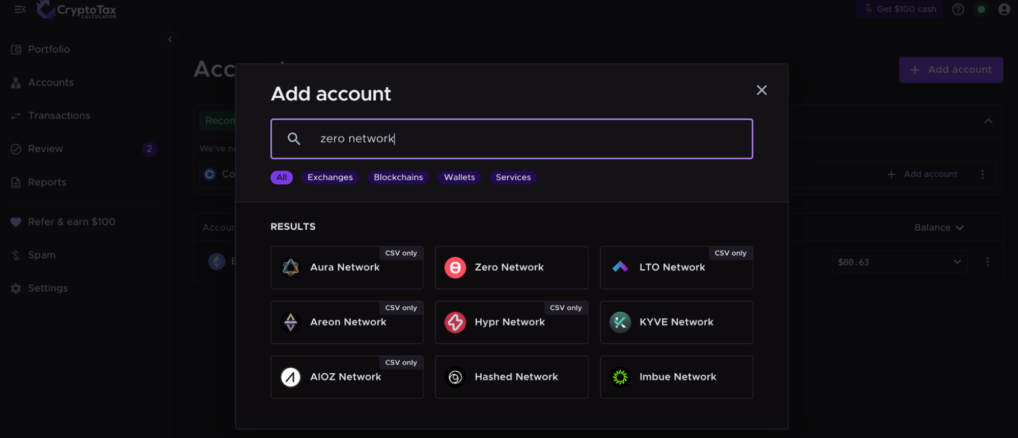 How to Import Zero Network Transactions Into Crypto Tax Calculator