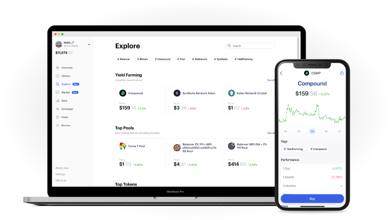 Explore DeFi assets with Zerion