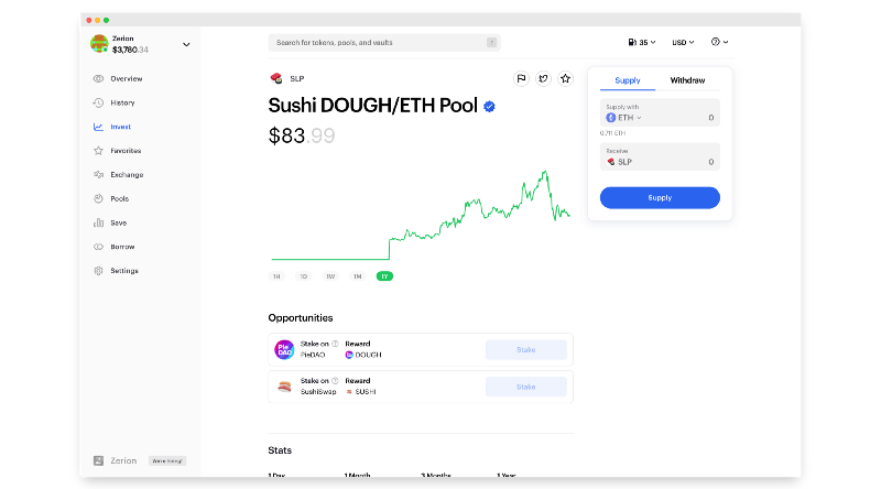 Sushi DOUGH/ETH liquidity pool