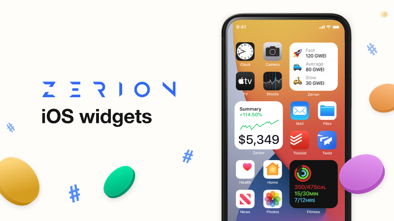 Zerion iOS widgets