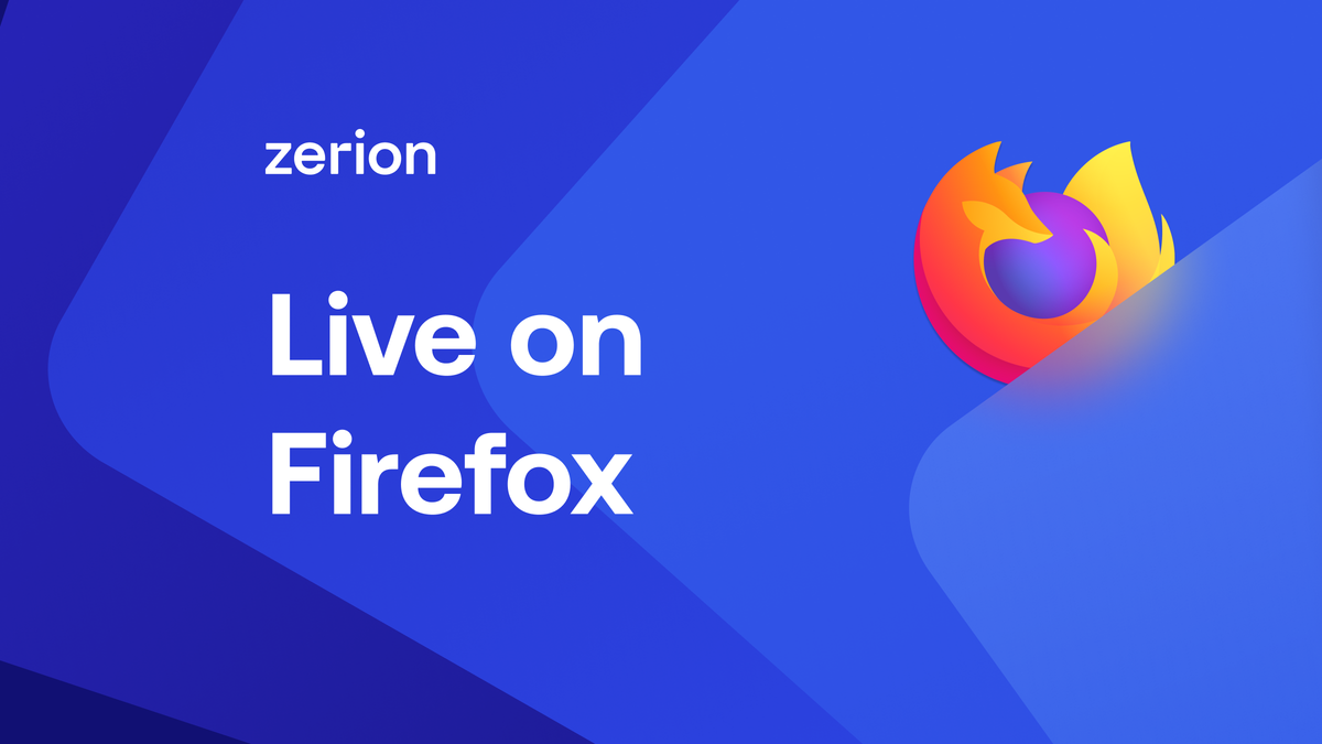 Zerion Extension Lands on Firefox